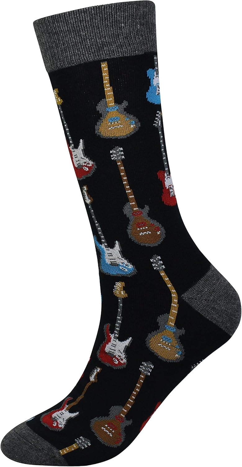 Cansok Men's 2/4 Packs Fun Crazy Novelty Dress Crew Socks - Image 3